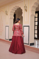 Pure Simmer Vichitra LEHENGA CHOLI - Vastra Gehna