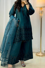 Vichitra Silk With Embroidery Sequence - Vastra Gehna