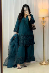 Vichitra Silk With Embroidery Sequence - Vastra Gehna