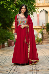 Faux Blooming with Sequins & Multi Thread Embroidered work - Vastra Gehna
