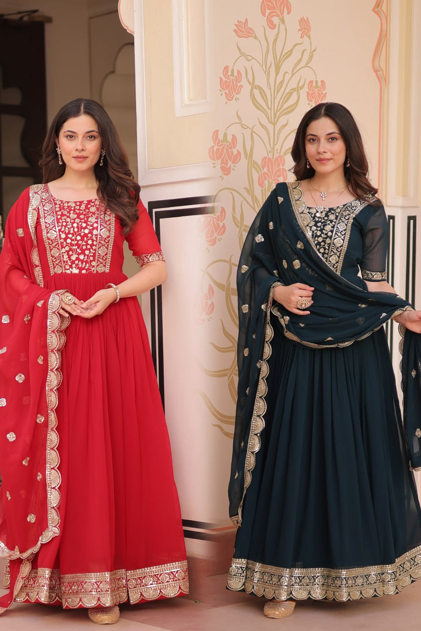 DESIGNER READYMADE GOWN - Vastra Gehna