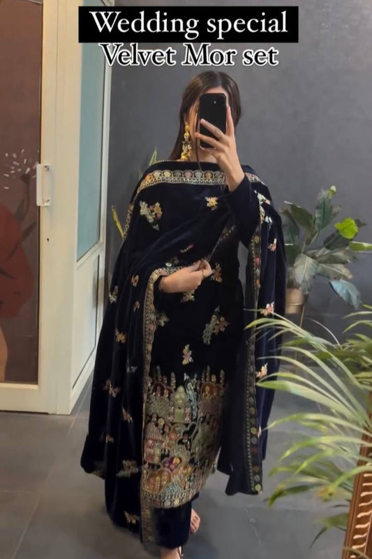 PANT WITH FANCY DUPPATA AND EMBROIDERY WORK*✅ - Vastra Gehna