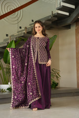 Fendy with Rich Beads Embroidered work - Vastra Gehna