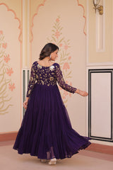 Faux Blooming With Sequins & Zari Embroidered - Vastra Gehna