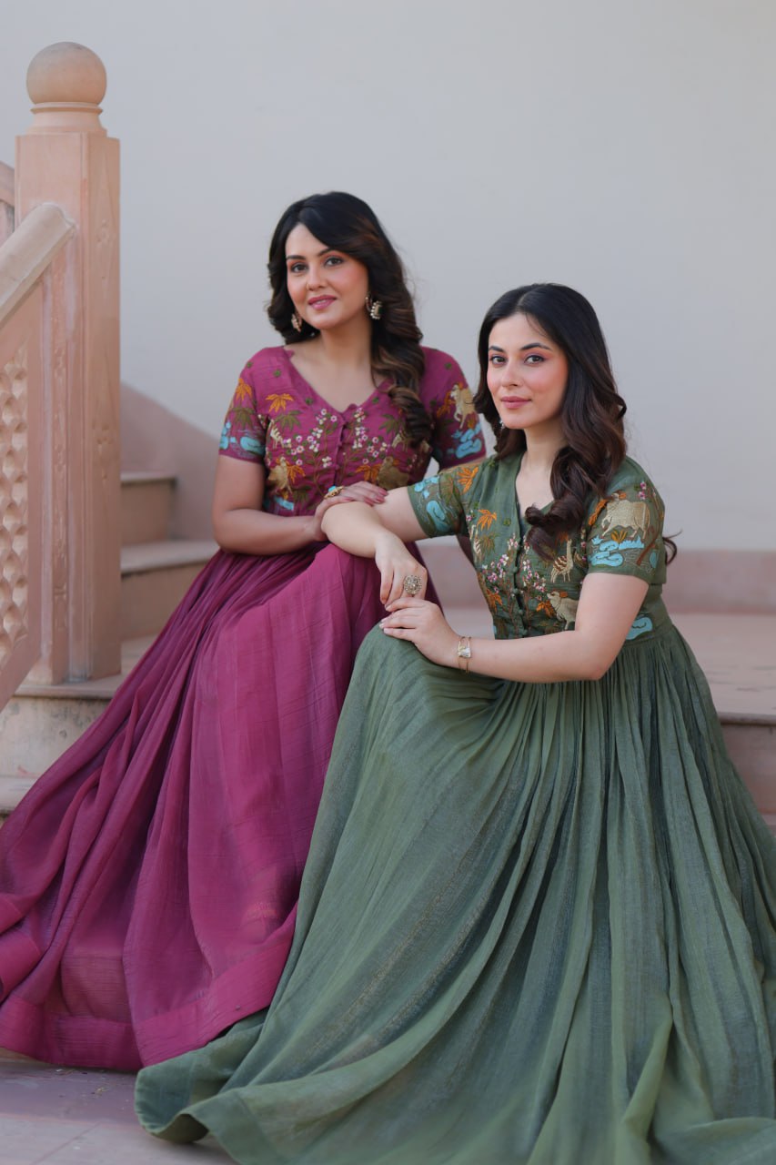 DESIGNER READYMADE KOTI-GOWN - Vastra Gehna