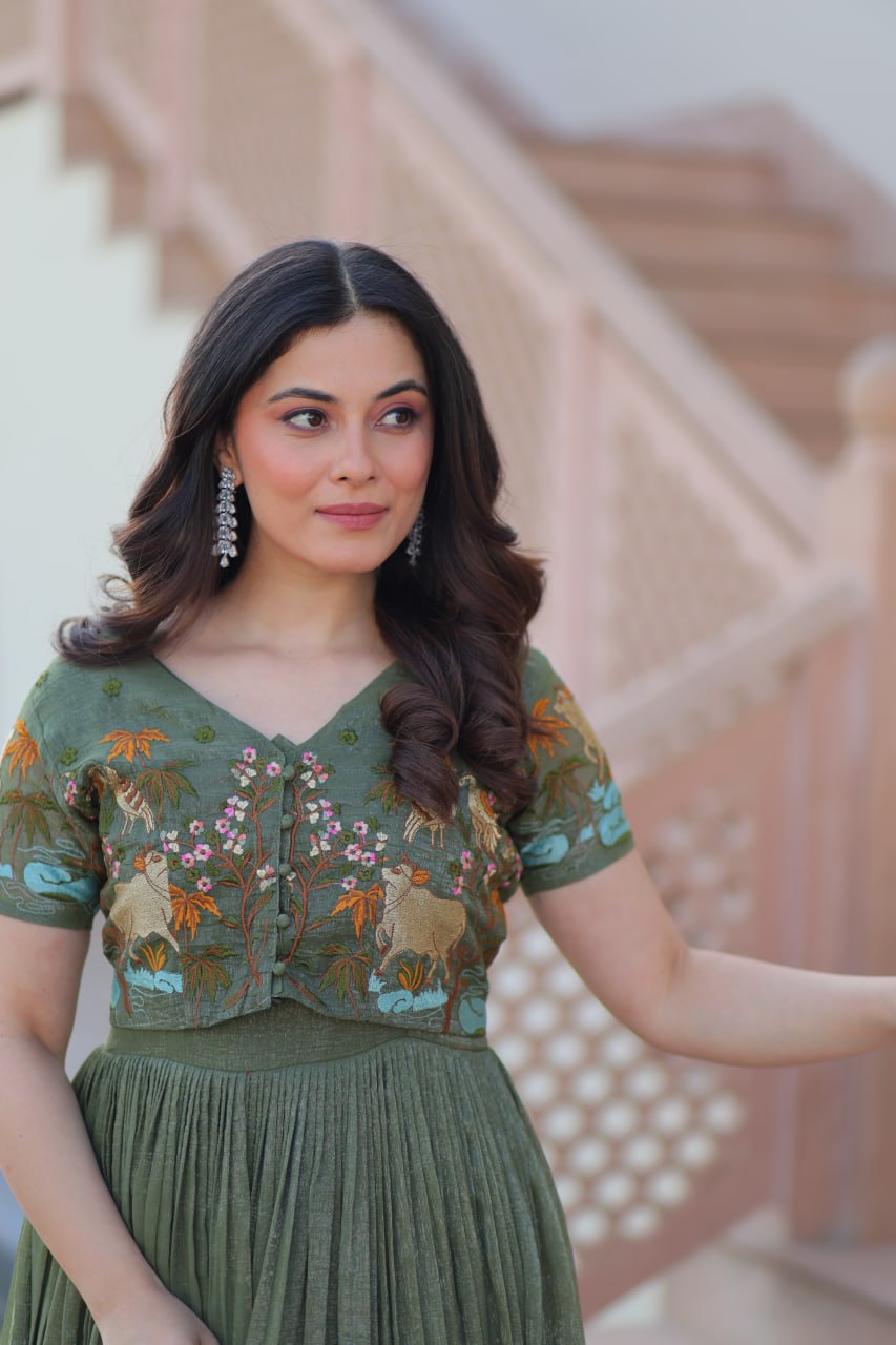 DESIGNER READYMADE KOTI-GOWN - Vastra Gehna