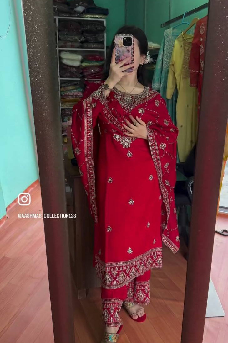 EMBROIDERY WITH 5 MM SEQUENCE WORK*✅ - Vastra Gehna