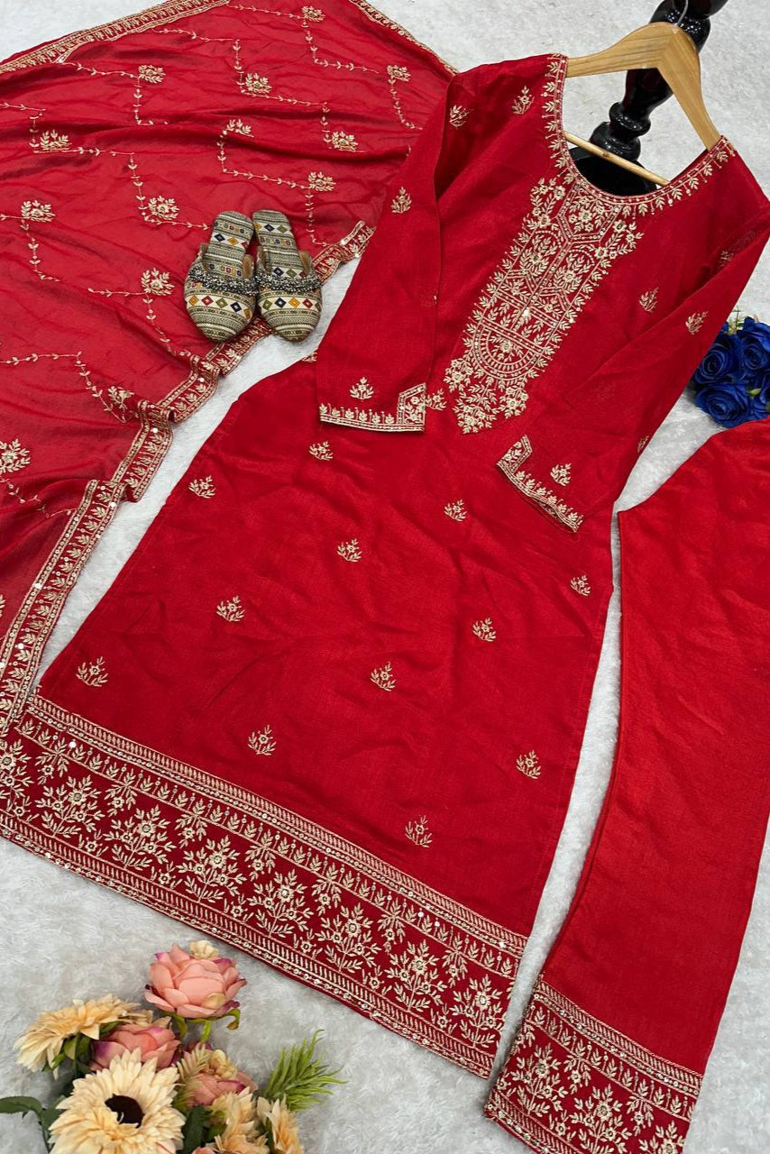 EMBROIDERY WITH 5 MM SEQUENCE WORK*✅ - Vastra Gehna