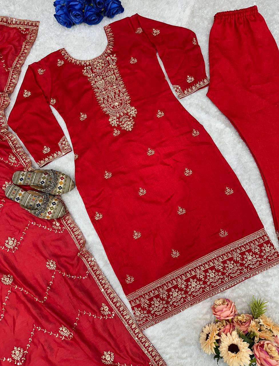 EMBROIDERY WITH 5 MM SEQUENCE WORK*✅ - Vastra Gehna