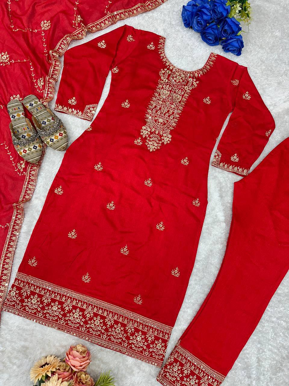 EMBROIDERY WITH 5 MM SEQUENCE WORK*✅ - Vastra Gehna