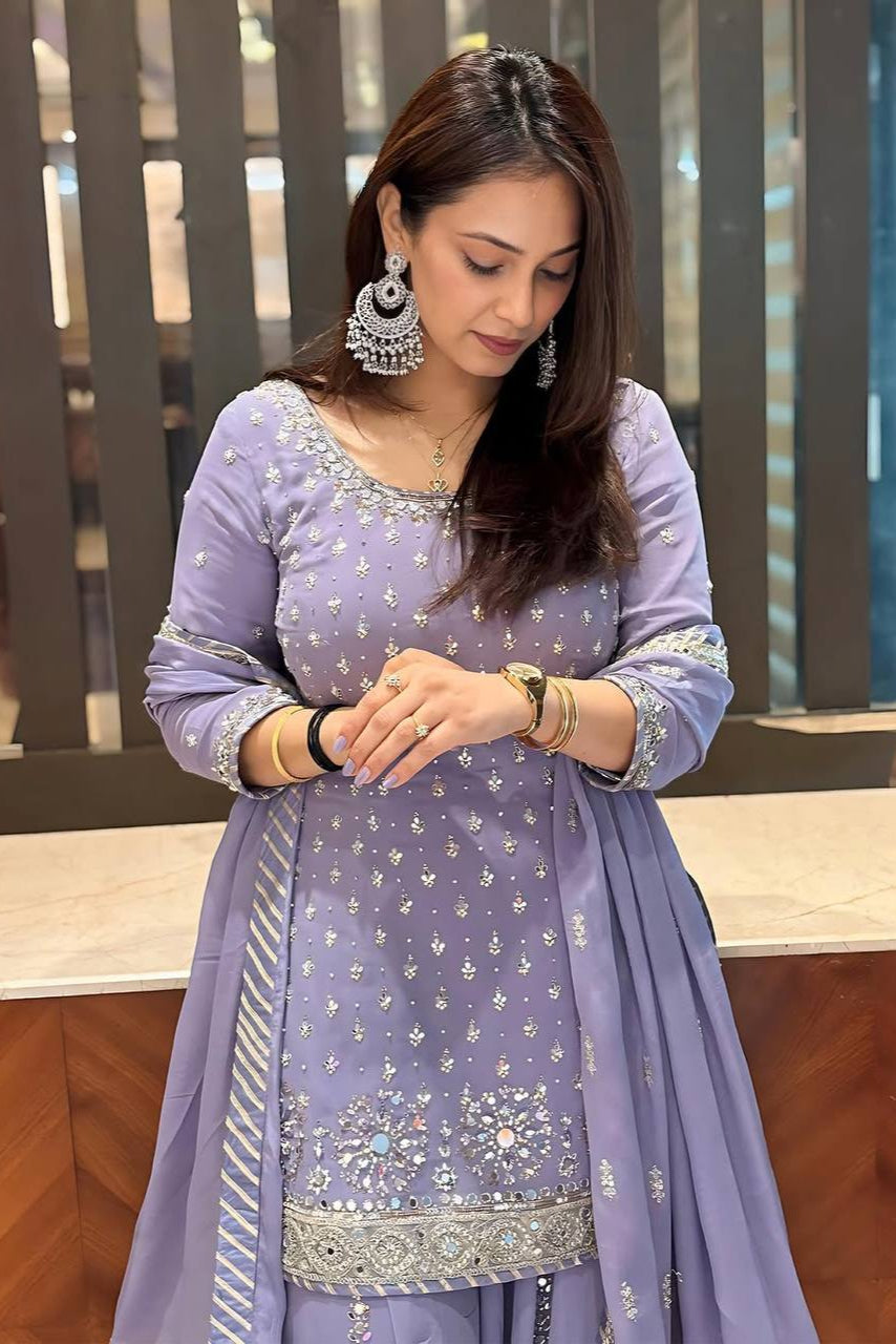 DESIGNER 3 PIS SUIT PARTY WEAR - Vastra Gehna