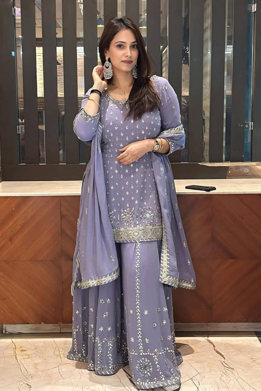 DESIGNER 3 PIS SUIT PARTY WEAR - Vastra Gehna