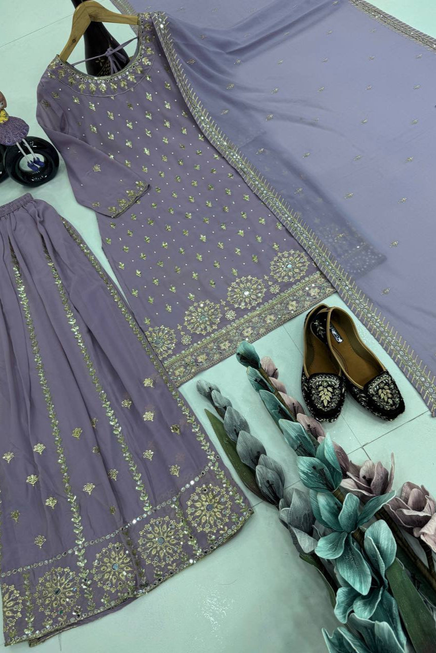 DESIGNER 3 PIS SUIT PARTY WEAR - Vastra Gehna