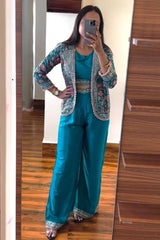 Super Trending Party Wear Shrug with Palazzo - Vastra Gehna