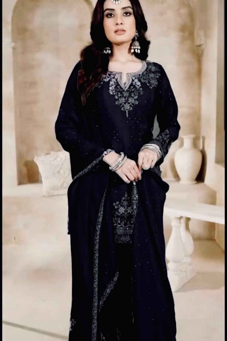 PLAZZO. WITH FANCY DUPPATA WITH EMBROIDERY WORK*✅ - Vastra Gehna