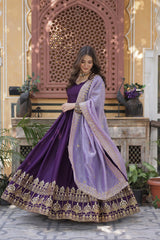 Star Georgette with Embroidery LEHENGA - Vastra Gehna