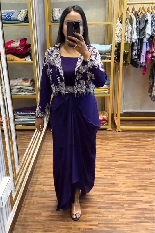 Trending Party Wear Koti with Lehenga - Vastra Gehna