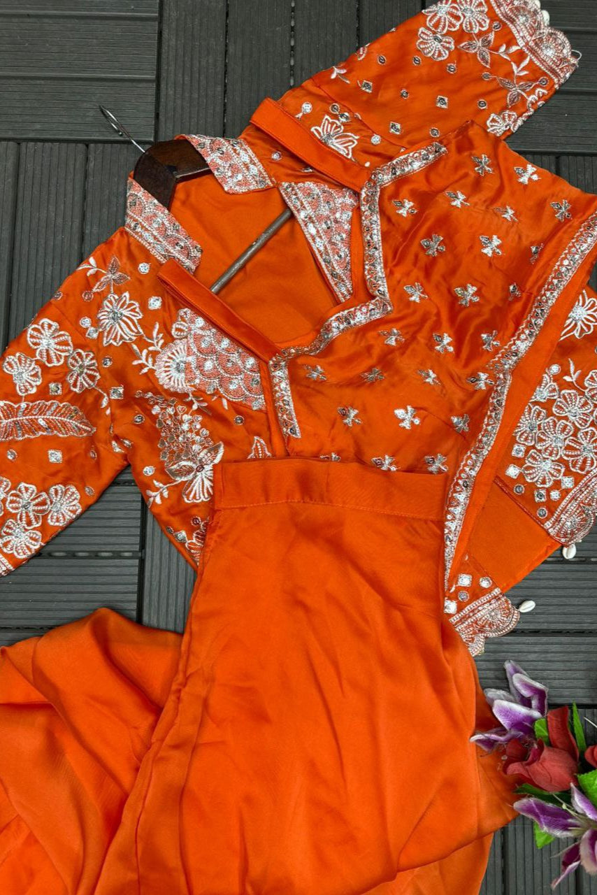 Heavy Rangoli Koti with Lehenga - Vastra Gehna