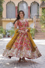ALIA CUT GOWN WITH DUPATTA SET - Vastra Gehna