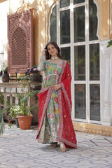 ALIA CUT GOWN WITH DUPATTA SET (Copy) - Vastra Gehna