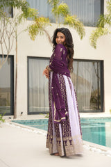 Rich Zari & Sequins Gown with dupatta - Vastra Gehna