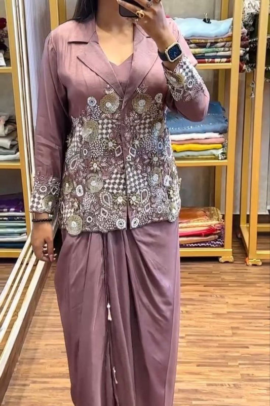 Super Trending Party Wear Koti with Lehenga - Vastra Gehna