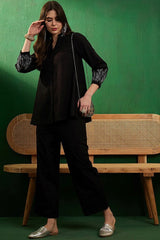 shirt & plazzo co-ord set set pure cotton - Vastra Gehna