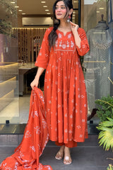 Our elegant black printed kurta wih plazzo with dupatta co-ord set pure cotton. - Vastra Gehna