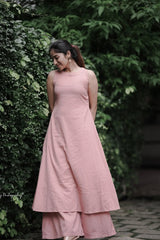 Our elegant designer printed kurta & plazzo co-ord set set pure cotton - Vastra Gehna