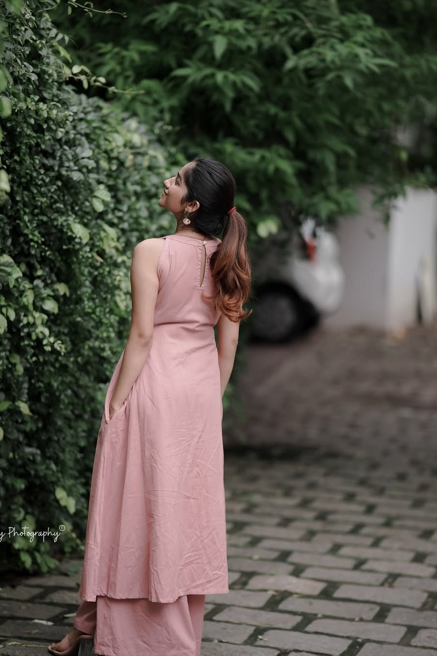 Our elegant designer printed kurta & plazzo co-ord set set pure cotton - Vastra Gehna