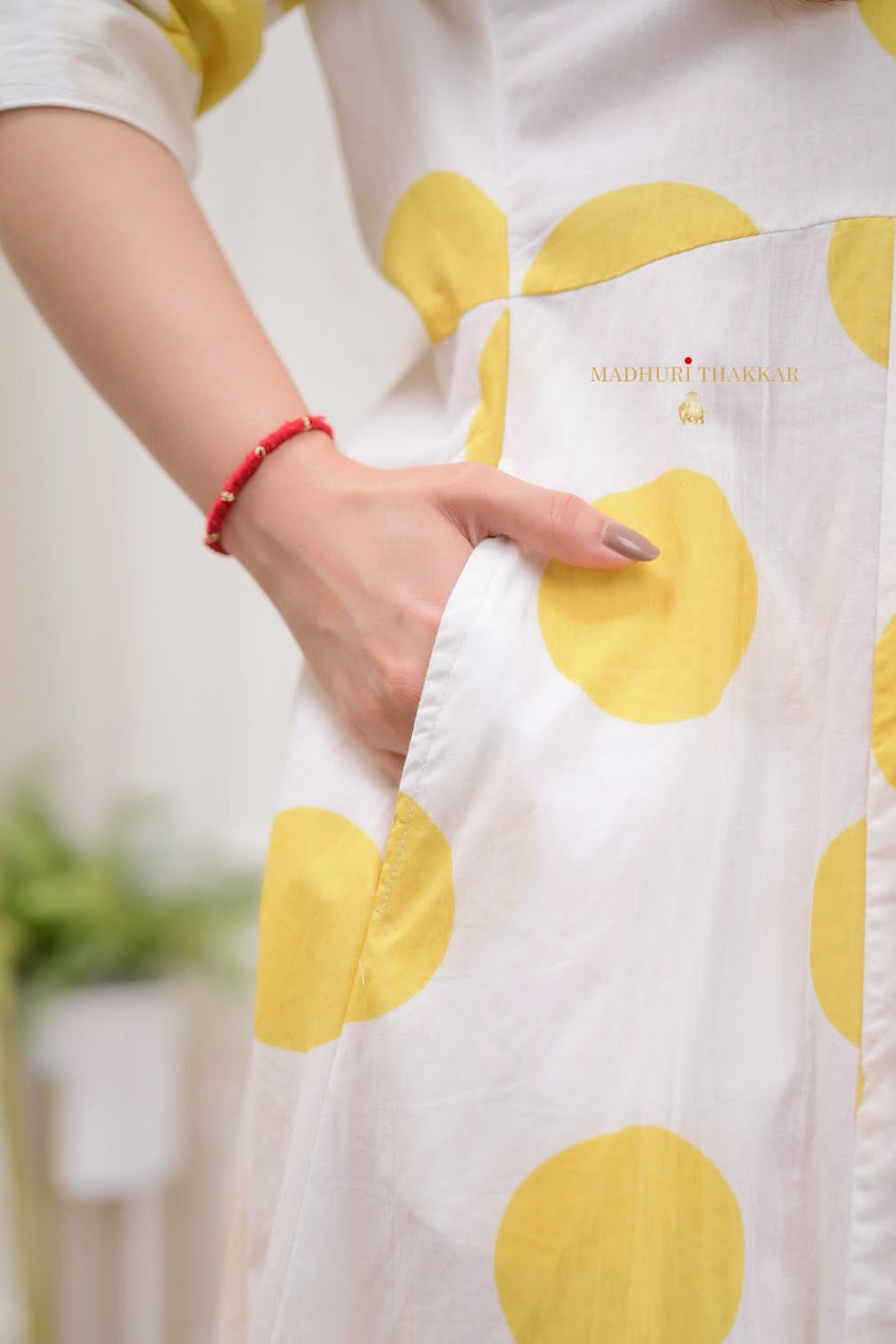 Our elegant designer printed kurta as gown set pure cotton. - Vastra Gehna