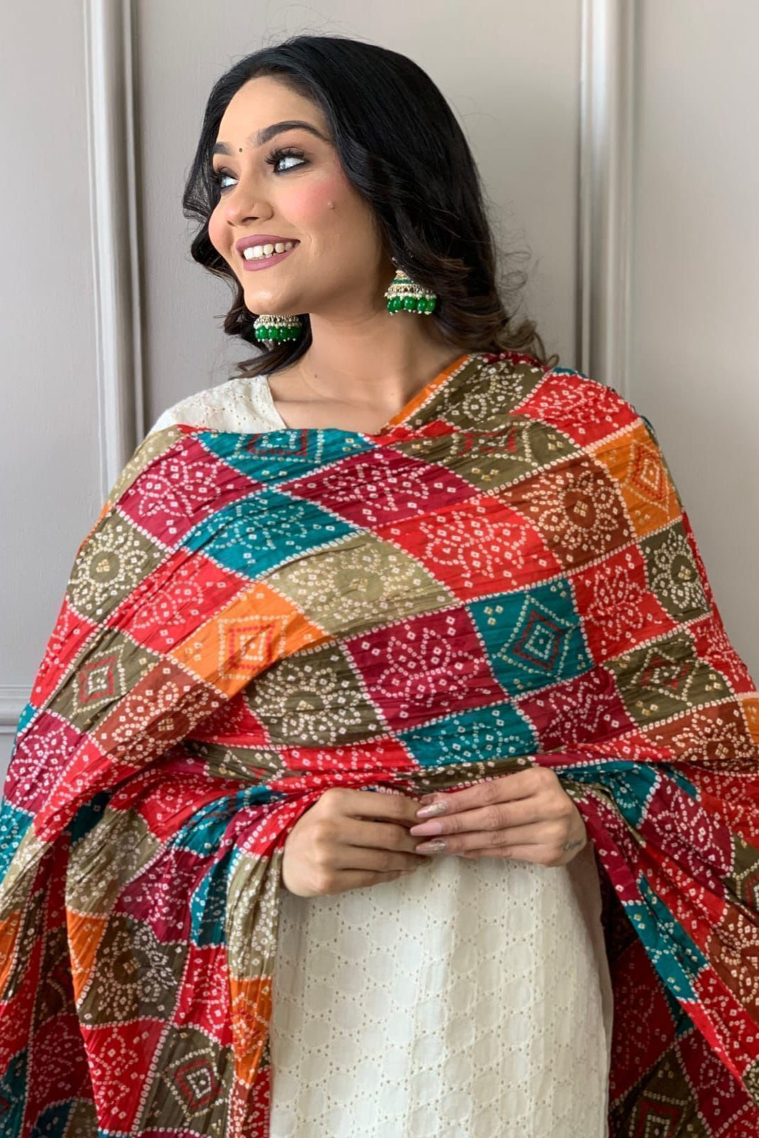 Our elegant designer printed kurta & plazzo with dupatta co-ord set set pure cotton. - Vastra Gehna