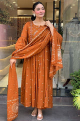 Our elegant designer thread kurta & plazzo with dupatta co-ord set pure cotton. - Vastra Gehna