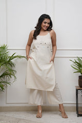 Our elegant mirrior work embroidary kurta wih plazzo co-ord set. - Vastra Gehna