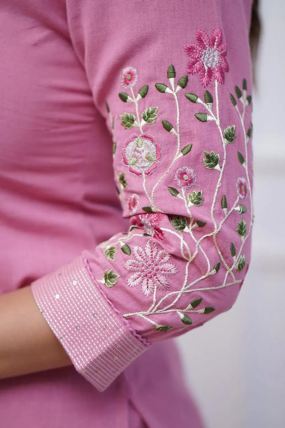 Our elegant designer printed kurta with plazzo co-ord set set pure cotton. - Vastra Gehna