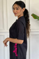 Our elegant designer Embroidary work & kurta with plazzo co-ord set pure cotton - Vastra Gehna