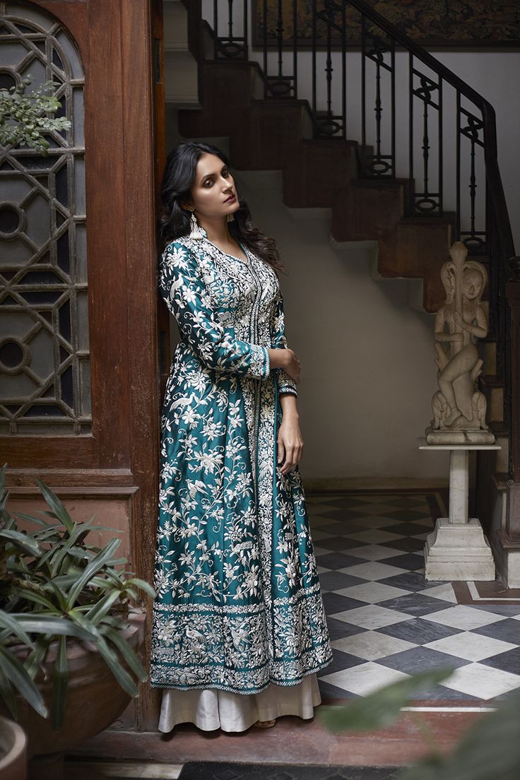 Our elegant designer printed kurta & plazzo co-ord set set pure cotton - Vastra Gehna