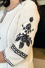 Our elegant designer thread kurta plazzo with dupatta co-ord set pure cotton. - Vastra Gehna