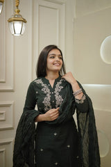 Our elegant designer printed kurta & plazzo with dupatta co-ord set set pure cotton.