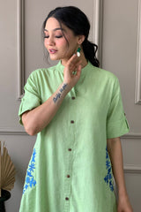 Our elegant designer Embroidary work & kurta with plazzo co-ord set pure cotton - Vastra Gehna