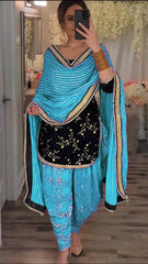 Launching New Designer Party Wear Look Top ,Dhoti Salwar and Dupatta*