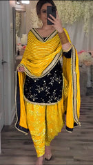 Launching New Designer Party Wear Look Top ,Dhoti Salwar and Dupatta*