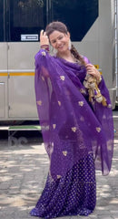 Pure Heavy Viscous Velvet With Heavy Embroidery Multi Needle Sequence suit