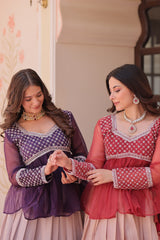 Chiffon with Beads Embroidered work