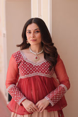 Chiffon with Beads Embroidered work