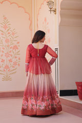 Chiffon with Beads Embroidered work