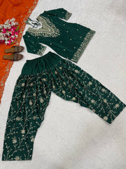 Launching New Designer Party Wear Look Top ,Dhoti Salwar and Dupatta *