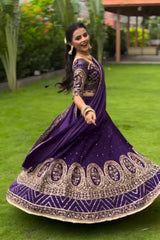 New Festival Lehenga Choli Vichitra Silk