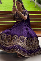 New Festival Lehenga Choli Vichitra Silk