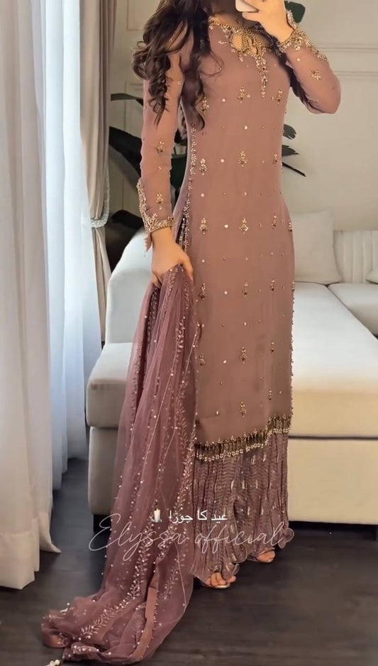 Heavy Faux Georgette With Embroidery Sequence Work